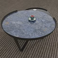 Modern Nested Coffee Tables With Marble Top And Black Metal Frame 3d model