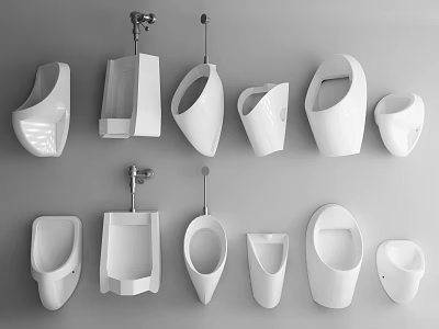Various Modern Urinal Designs And Styles For Contemporary Bathroom Fixtures 3d model