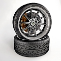 Car Tire Realistic Car Tire Tire Accessories Parts Wheel Hub 3d model