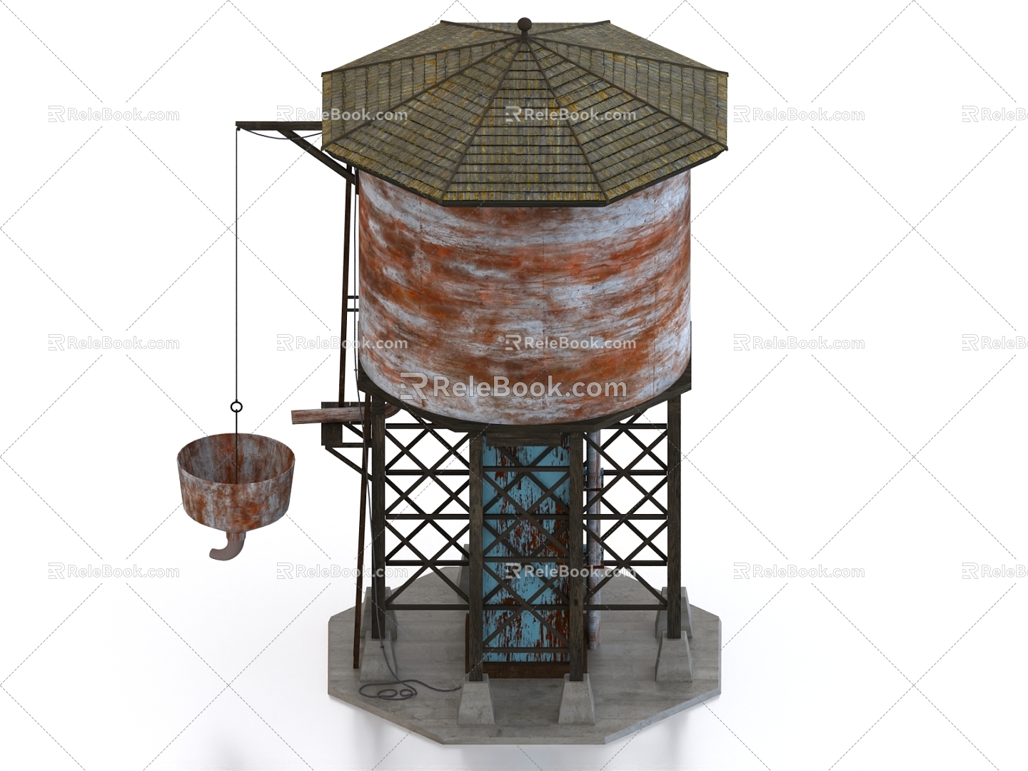 Silo Industrial Silo Silo Barrel Tower Water Storage Tank Water Tank Reservoir 3d model