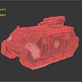 Detailed Dark Gray Military Tank Model With Turret Tracks And Emblem