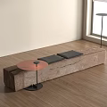 Modern Silent Other Stool Log Landscape Bench Old Wooden Bench Side Stool Wooden Stool 3d model