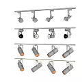Modern Downlights And Spotlights With Track Mounting Design For Home Interior Use 3d model