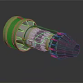 modern engine rocket engine jet engine 3d model