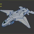 Futuristic Silver Spacecraft Model With Aerodynamic Structure For Cosmic Exploration