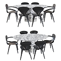 Jane European Tables and Chairs 3d model