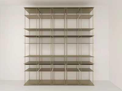 Modern Storage Shelving Unit With Multiple Open Tiers And Sleek Structure 3d model
