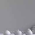 Modern Tea Set Teapot 3d model