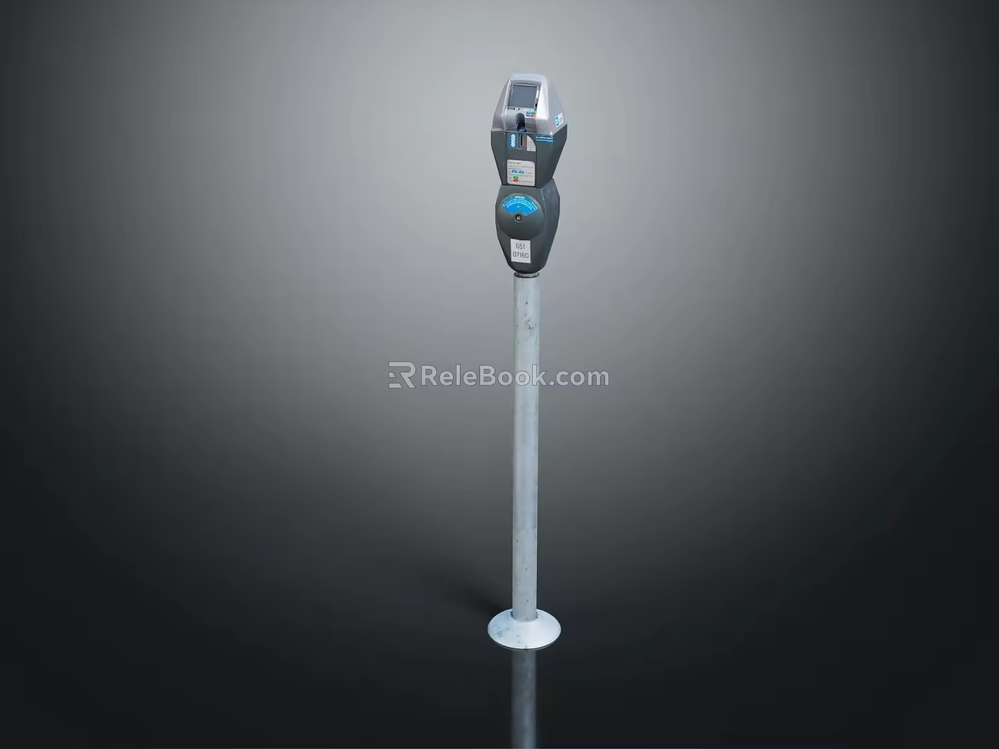 Modern level water balance ruler measuring tool 3d model