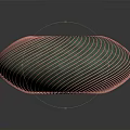 Stylish Metallic Spiral Bowl With Striped Pattern And Reflective Surface Against Dark Background