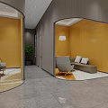 Modern Public Office Space With Open Layout Ergonomic Furniture Green Plants And Natural Light