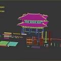 Traditional Palace Style Architecture With Multi tiered Roof Black Tiles Red Columns And Components