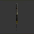 Yellow And Black Modern Sniper Rifle With Scope And Futuristic Design Features