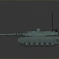 Modern Green Military Tank with Dual Antennas Long Cannon and Sleek Design