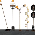 Various Modern Floor Lamps With Different Designs Metal Stands Marble Bases And Glass Ball Lights