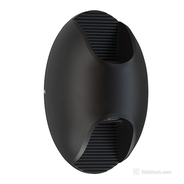 Modern Black Wall Light with Contemporary Curved Design and Sleek Finish 3d model 