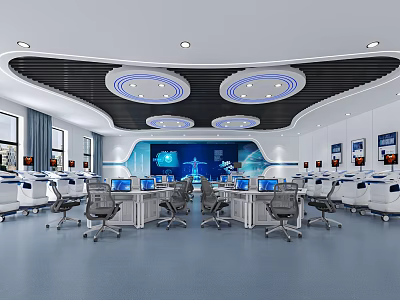 Modern Hospital Outpatient Clinic Featuring Patient Waiting Area And Medical Consultation Services 3d model