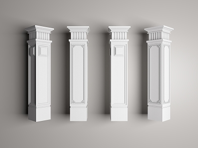 New Chinese Style Column Roman Column Chinese Style Roman Column Chinese Style Pattern Chinese Style Carved model