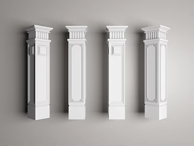 New Chinese Style Column Roman Column Chinese Style Roman Column Chinese Style Pattern Chinese Style Carved 3d model