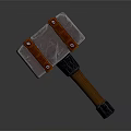 Hammer With Wooden Handle And Leather Straps For Construction Or DIY Use