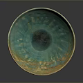 Hand Carved Ceramic Bowl With Turquoise Blue Glaze And Brown Base Artisanal Sculpted Design