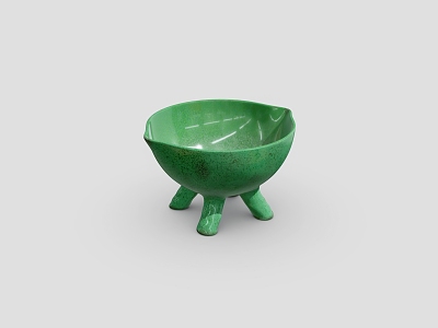 Four-legged ceramic bowl model