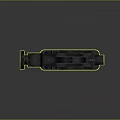 Sci Fi Weapon Black Pistol With Modern Design And 3D Rendered Geometric Shapes