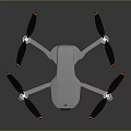 Sleek White Quadcopter Drone With Four Propellers Black And Orange Tips And Camera