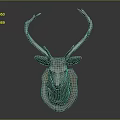 Rustic Deer Head Mount Wall Decor With Wooden Plaque And Antlers For Home Interior