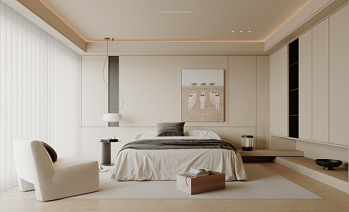 Modern Bedroom Home Master Bedroom 3d model