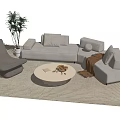 Modern Sofa Coffee Table Combination Sofa Coffee Table 3d model