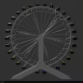 Amusement Equipment Large Ferris Wheel With Colorful Gondolas And Steel Frame Structure