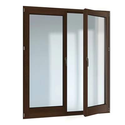 Modern Casement Window Design With Clear Glass Panels And Sturdy Frame Structure 3d model