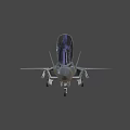 Modern Military Fighter Jet With Open Cockpit And Grey Body Design Features