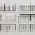 Various Metal Fence Designs With Decorative Bars For Outdoor Safety Use