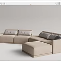 Modern Multiplayer Sofa 3d model