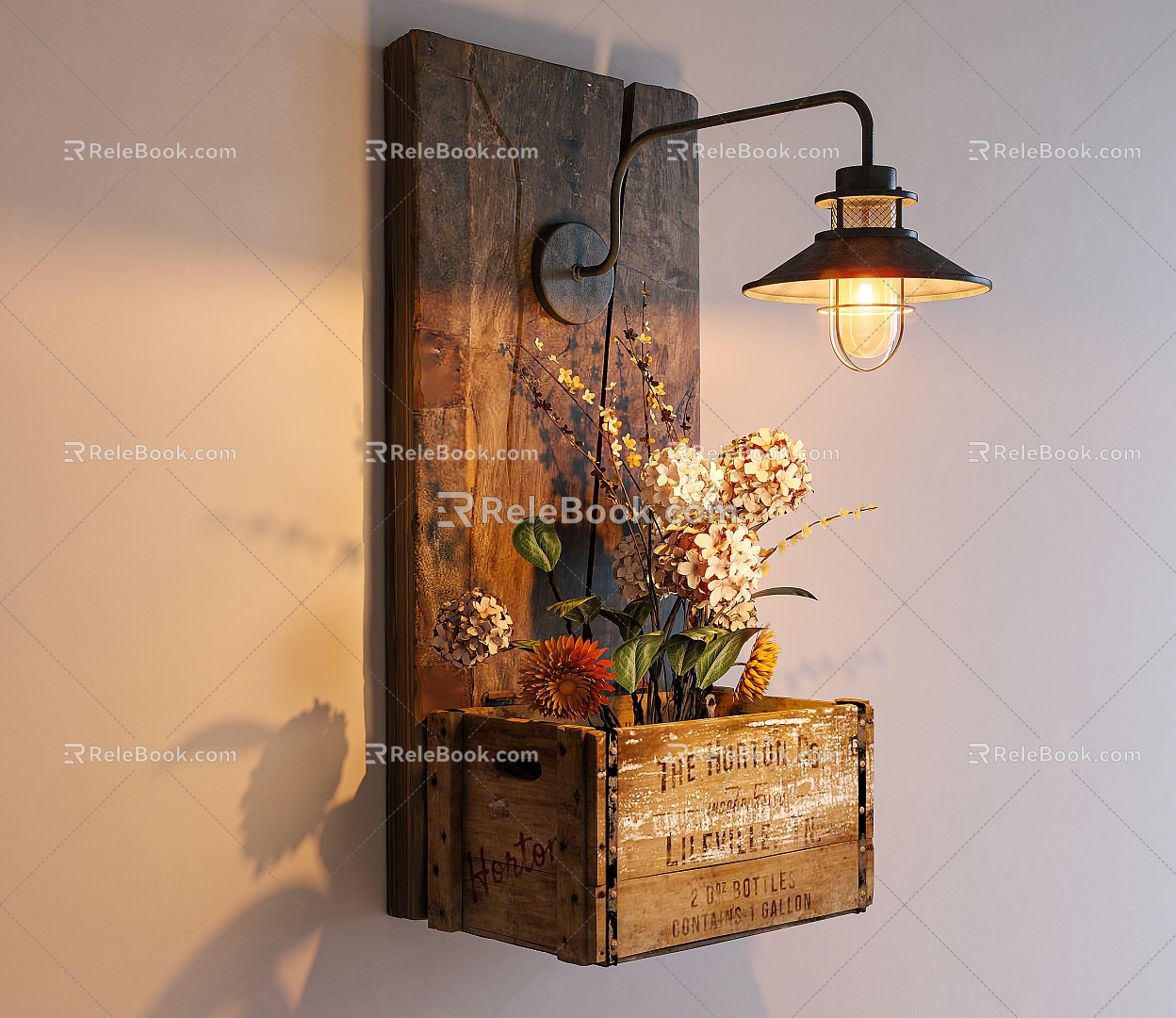 Modern Log Wind Wall Lamp Outdoor Wall Lamp Courtyard Wall Lamp Door Plate Wall Lamp Vintage Wall Lamp 3d model