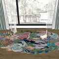 modern shaped carpet shaped carpet 3d model