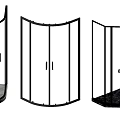 Modern Shower Partition Designs With Curved Glass Doors And Corner Shapes