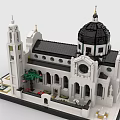 Building Blocks Grand Architectural Model With Domed Roof Towers And Central Fountain