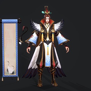 Game character painter costume characters 3d model