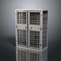 Sturdy Metal Server Rack Cabinet With Double Mesh Doors For Computer Equipment Storage 3d model