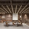 Modern Bar Interior Design With Hanging Lights Wooden Panels And Cozy Sofa Seats