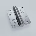 Stainless Steel Door Hinge With Smooth Surface And Multiple Mounting Holes 3d model