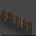 Wooden Garden Decor Fence With Pointed Top Design For Outdoor Landscaping Use