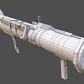 Anti-tank rocket launcher combination realistic anti-tank weapon rocket launcher heavy weapon war military 3d model