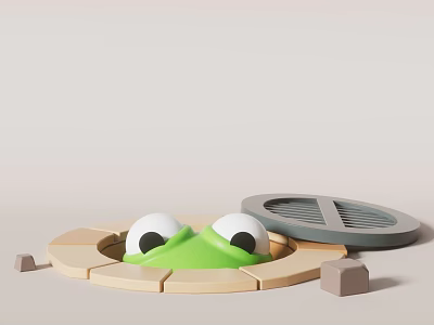 Modern Urban Road Infrastructure With Manhole Cover And Safety Design Elements 3d model Modern Urban Road Infrastructure With Manhole Cover And Safety Design Elements 3d model