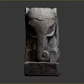 Traditional Stone Elephant Sculpture With Intricate Carved Patterns And Handcrafted Base
