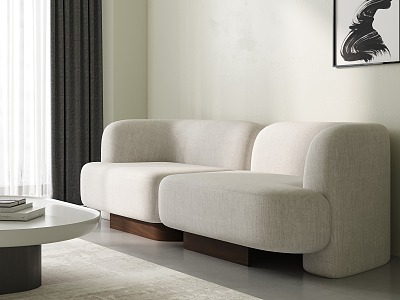 modern double sofa cream sofa model