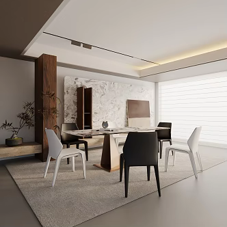Modern table combination 3d model